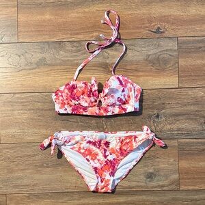 Time and Tru women’s Pink tie dye Bikini Set